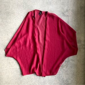 Red Flowy Cardigan